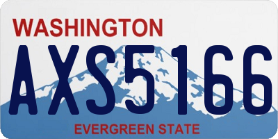 WA license plate AXS5166