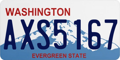 WA license plate AXS5167