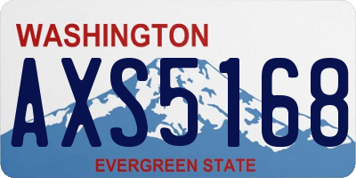 WA license plate AXS5168