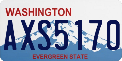 WA license plate AXS5170
