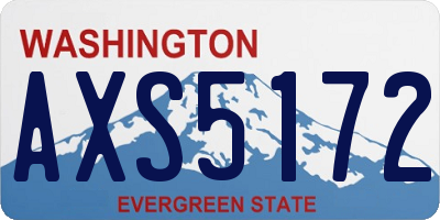WA license plate AXS5172
