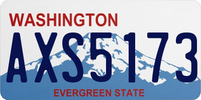 WA license plate AXS5173