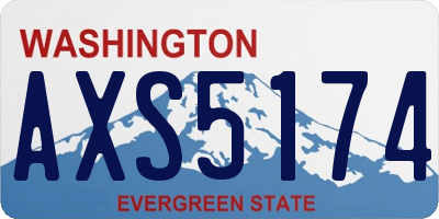 WA license plate AXS5174