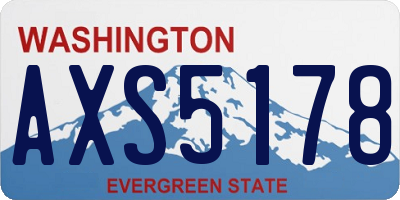 WA license plate AXS5178