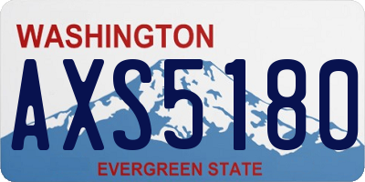 WA license plate AXS5180
