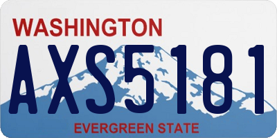 WA license plate AXS5181