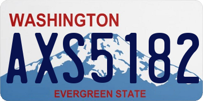 WA license plate AXS5182