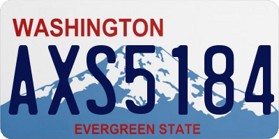 WA license plate AXS5184