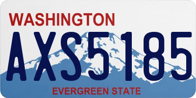 WA license plate AXS5185