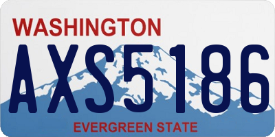 WA license plate AXS5186