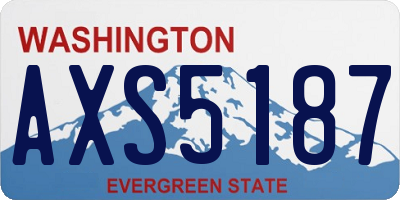 WA license plate AXS5187