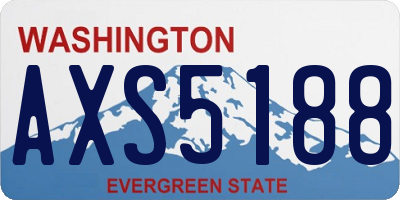 WA license plate AXS5188