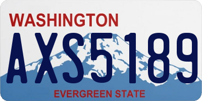 WA license plate AXS5189