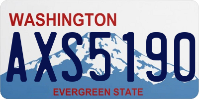 WA license plate AXS5190