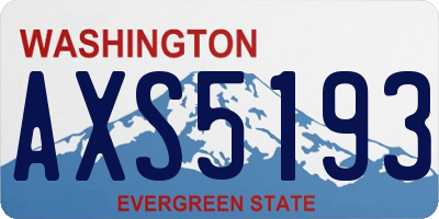 WA license plate AXS5193