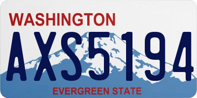 WA license plate AXS5194