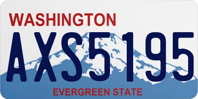 WA license plate AXS5195