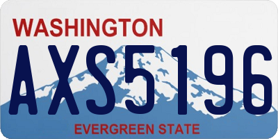 WA license plate AXS5196