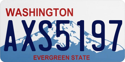 WA license plate AXS5197