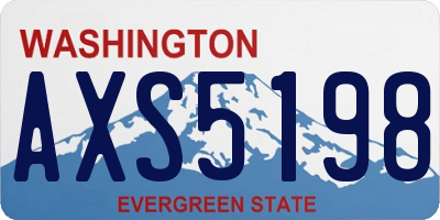 WA license plate AXS5198