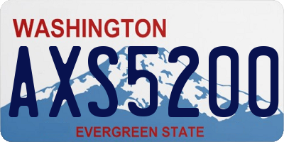 WA license plate AXS5200