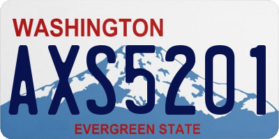 WA license plate AXS5201