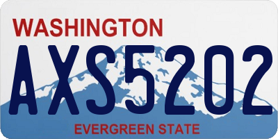 WA license plate AXS5202