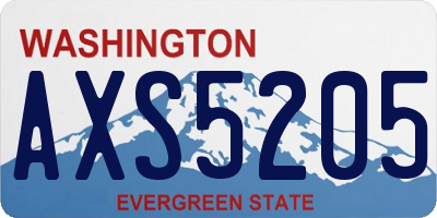 WA license plate AXS5205