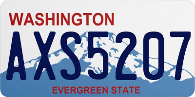 WA license plate AXS5207