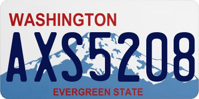 WA license plate AXS5208