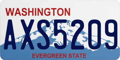 WA license plate AXS5209