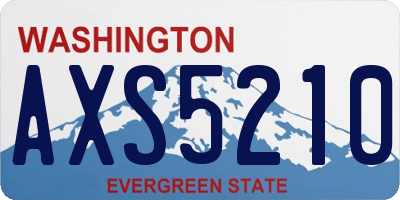 WA license plate AXS5210