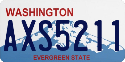 WA license plate AXS5211
