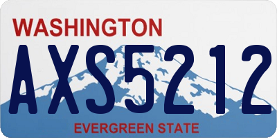 WA license plate AXS5212