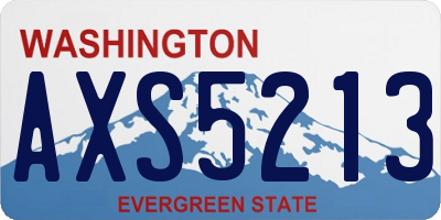 WA license plate AXS5213