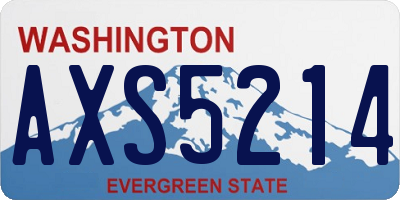 WA license plate AXS5214