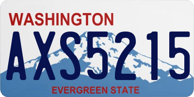 WA license plate AXS5215