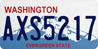 WA license plate AXS5217