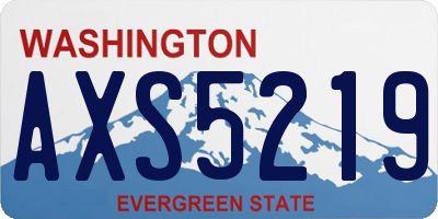 WA license plate AXS5219