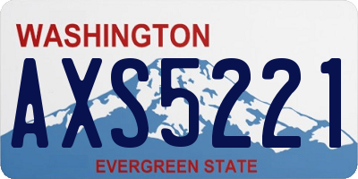 WA license plate AXS5221