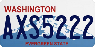 WA license plate AXS5222