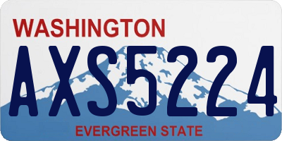WA license plate AXS5224