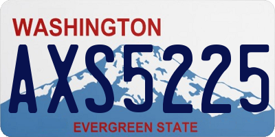 WA license plate AXS5225