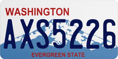 WA license plate AXS5226