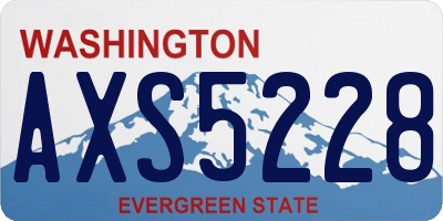 WA license plate AXS5228