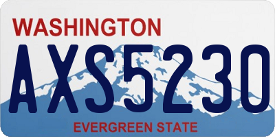WA license plate AXS5230
