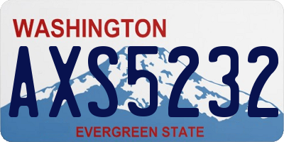 WA license plate AXS5232