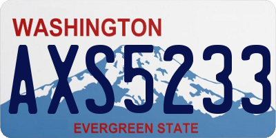 WA license plate AXS5233