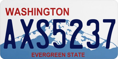 WA license plate AXS5237