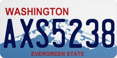 WA license plate AXS5238